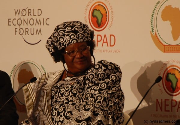 President Joyce Banda at World Economic Forum in Cape Town says personally she is building a pool of women leaders to potentially take the baton of power