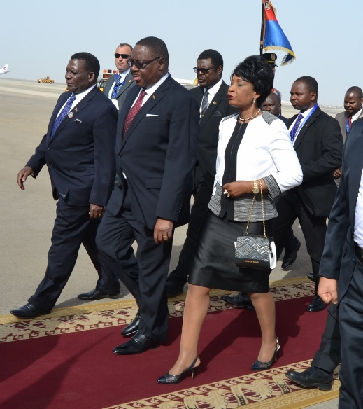 President Mutharika and the First Lady arrives at the Sharm El-Sheikh International Airport for the third COMESA-EAC-SADC Tripartite SummitFX