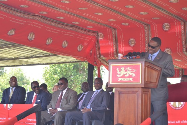 President Mutharika makes his speech during the Commemoration of Human Rights Day at Masintha Ground (C) Stanley Makuti