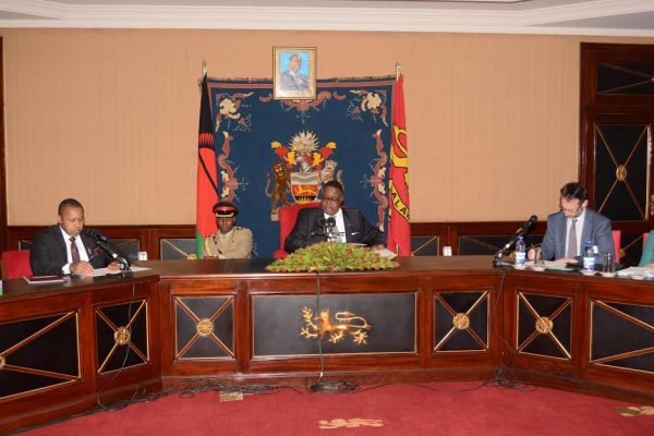 President Mutharika, vice preaident Chilima meeting donors