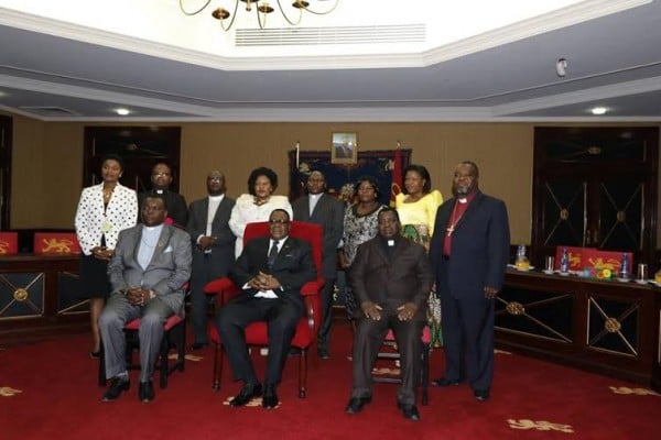 President Mutharika with faith leaders