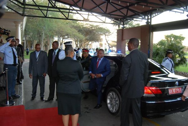President of Mozambique Filipe Jacinto Nyusi arriving to the summit
