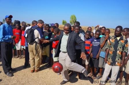 Prof. Maluwa Banda launching the Mposa Awareness Week and Football Tournament