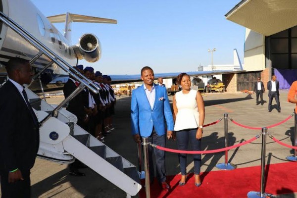 Prophetic family:  Bushiris on their new jet and now in Malawi for charity