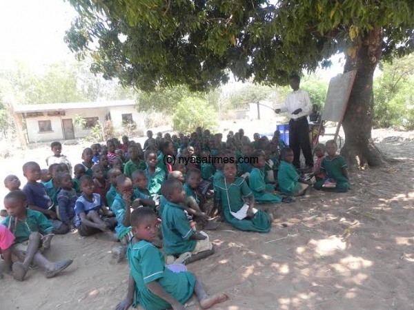 Pupils at Kaombe Primary School