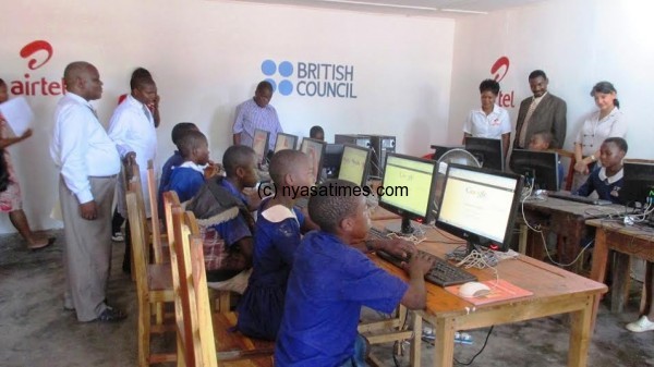 Pupils busy in an IT lab at St Mathews Primary....Photo Jeromy Kadewere