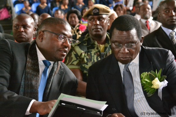 JBF Director Roy Kachale Banda with First Gentleman at the graduation