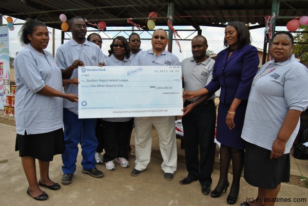 Rainbow Paints on Tuesday presented a cheque of K2 million sponsorship to NAM