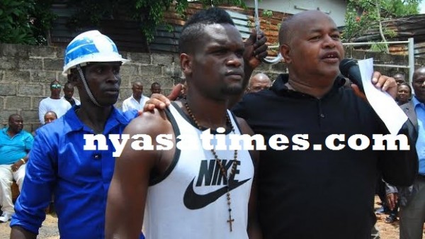 Rashy with newly signed striker Peter Wadabwa