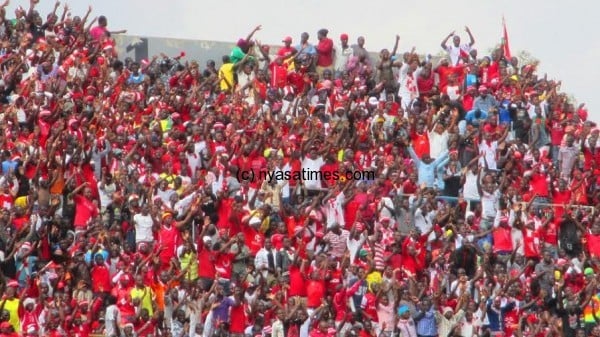 Red Army supporters reach ..Photo Jeromy Kadewere.
