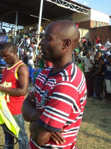 Red Lions coach Mike Kumanga conceded defeat.- Photo by Elijah Phimbi, Nyasa Times
