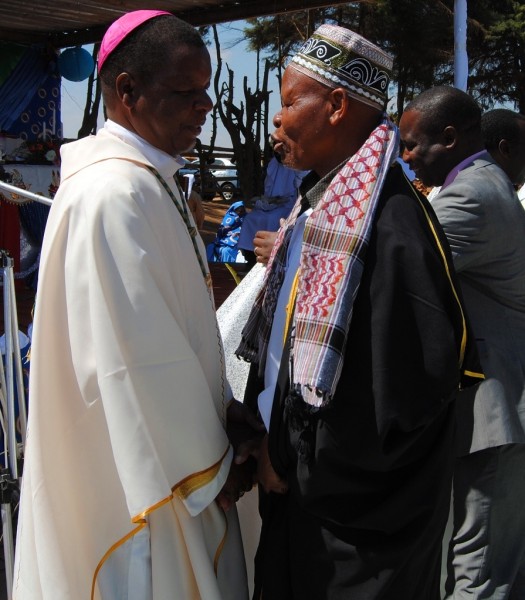 Religious unity as the Sheik wishes Bishop Kanyama all the best....Photo Jeromy Kadewere