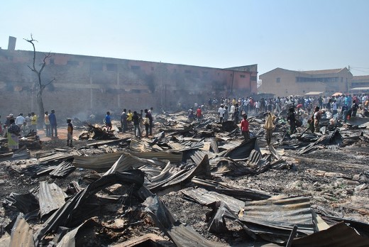 Flashback: Residents witnessing destruction that fire had caused at  Mzuzu Market