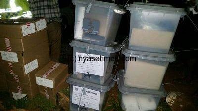These were suspected to be ballot boxes carring pre-marked ballot papers