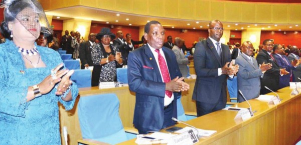 Hand-clappers: Government benches in Malawi Parliament