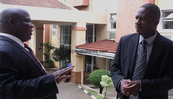 Saidi and Chibwana pictured in Blantyre during the workshop