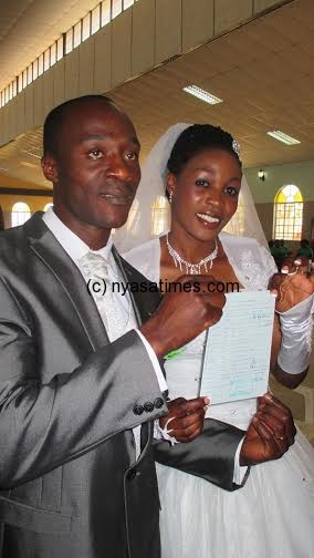 Happily married: Showing marriage certificate....Photo Jeromy Kadewere.