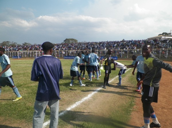 Silver players celebrate first goal, Pic Leonard Sharra, Nyasa Times