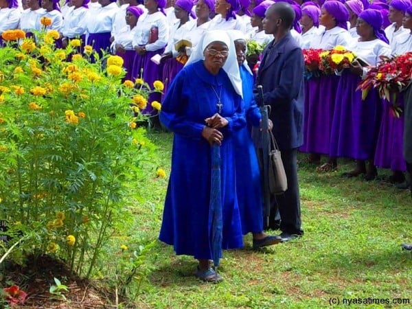 Nuns were also present at the cemetary....Photo Jeromy Kadewere