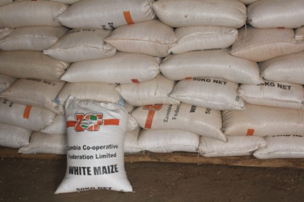 Some of the maize in stock at Admarc warehouse in Lilongwe -Pic by Roy Nkosi