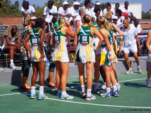 South Africa doing some pep-Talk....Photo Jeromy Kadewere