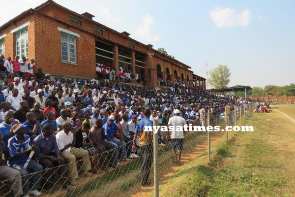 Spectators during the match at Zomba Community Center Ground ...Photo Jeromy Kadewere.