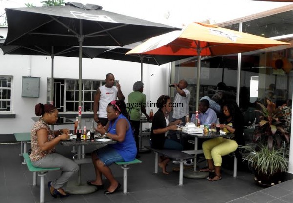 Steers customers enjoying their meals, to be thanked on Saturday- Photo by Lucky Mkandawire