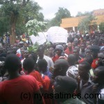 Chanco students protesting