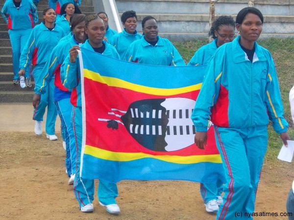 Swaziland team parading....Photo Jeromy Kadewere