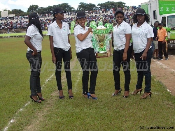 Models showing the TNM Super League trophy: A new silverware to be unveiled
