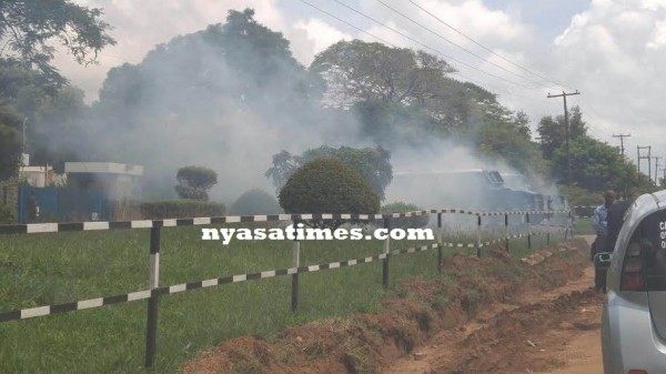 Tear gas thrown to MCP supporters - Photo by Mphatso Nkhoma