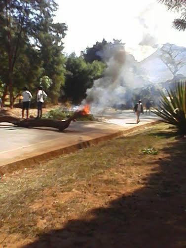 Teargas fired at students