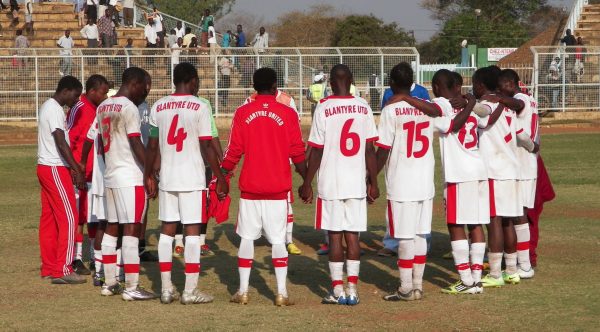 Blantyre United pray after the game, Pic Leonard Sharra, Nyasa Times