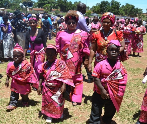 The Akafula or the Bathwa commonly known as the Namasemwanis in the Lomwe belt leading the procession during the event.Pic-Francis Mphweya-MANA