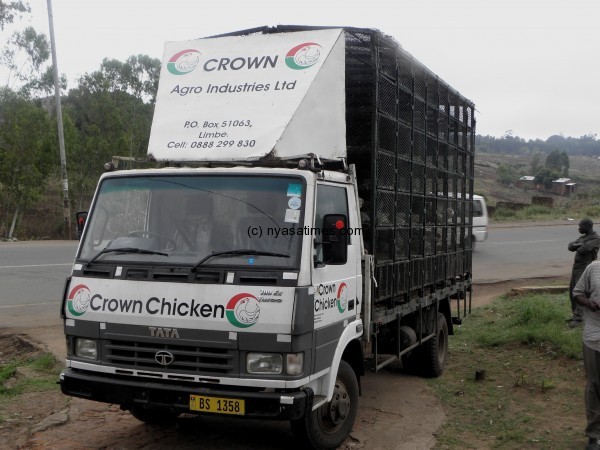 The Crown Chickens van parked along the road after the fracas- Photo by Lucky Mkandawire