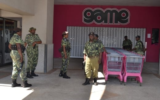 The Game store in Lilongwe is closed as the Police tighten security at Game Store in Lilongwe-Pic. by Abel Ikiloni