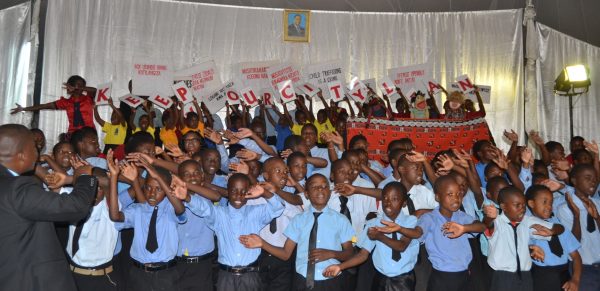 The Seventh Day Adventest Children demonstrate their happiness at the Day of the African Child, Protection Awards Cerebration at Capital Hotel, Lilongwe-(c) Abel Ikiloni, Mana