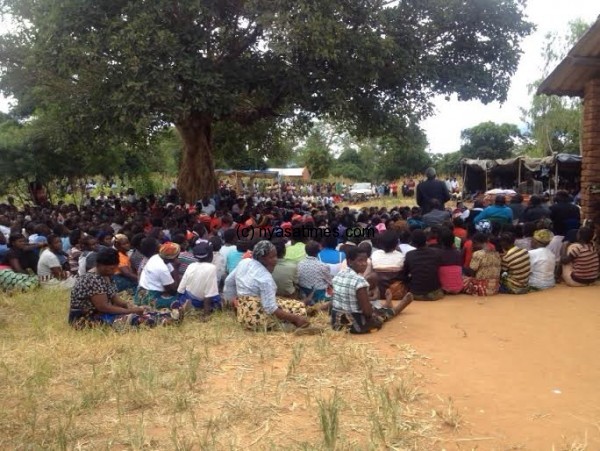 The funeral ceremony in Rumphi.-Photo by Mphatso Nkhoma