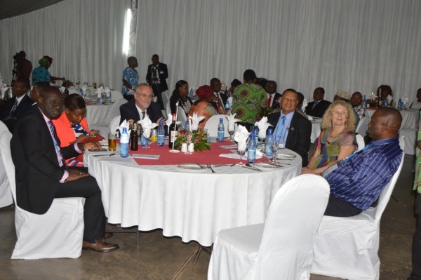 The high table during the dinner hosted by Malawi Chief Secretary at Capital Hotel in Lilongwe 