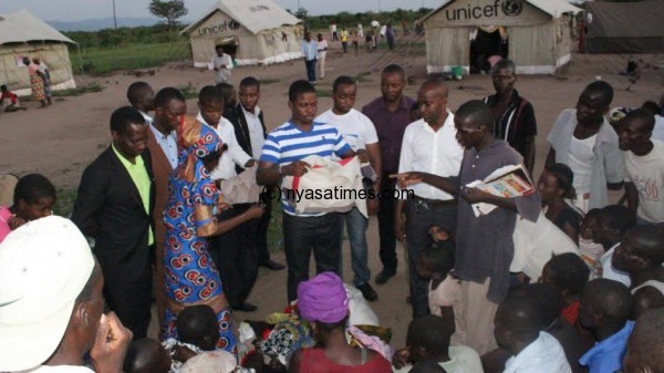 The prophets presenting relief aid