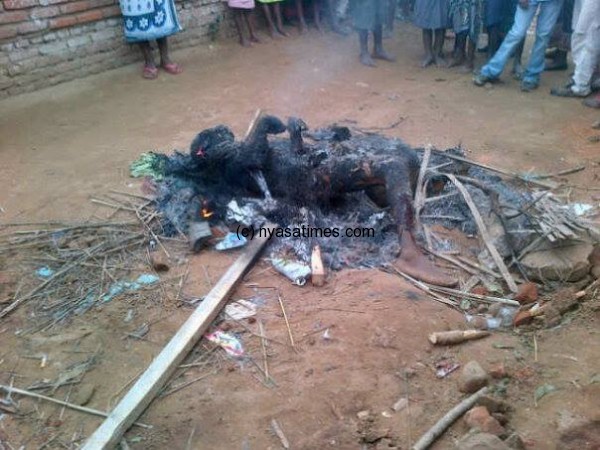 The suspected thief who was burnt on Wednesday in Blantyre