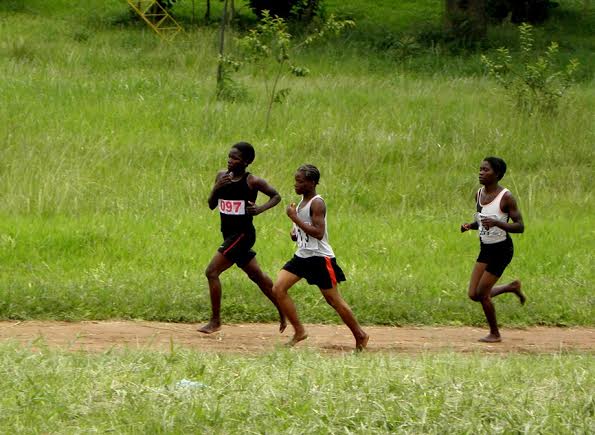 The top three female athletes on the track- Pic Lucky Mkandawire