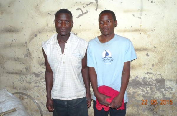 The two were arrested at Chingeni Road Block after being found with stolen items