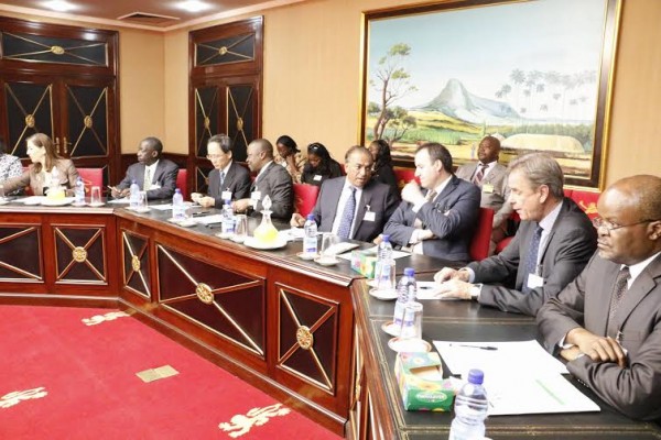 The visiting AfDB delegation at Kamuzu Palace