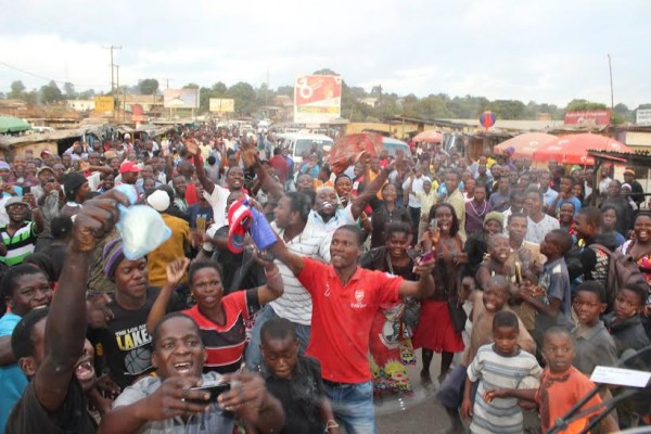 of thousands of fans took to the streets of the capital Lusaka on Monday to welcome back the Zambian players, 