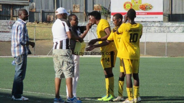 Tigers player receiving treatment