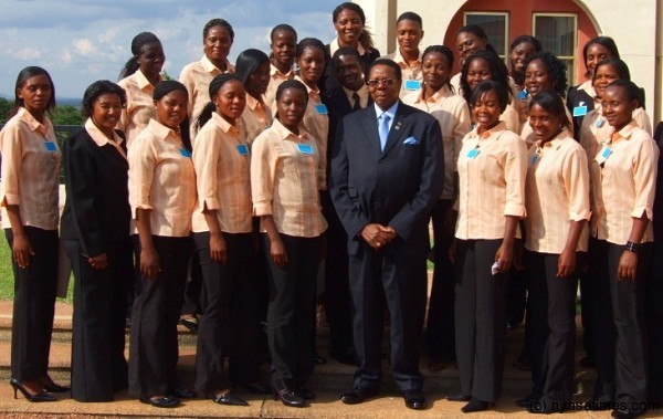 Tigresses players during old good days with their sponsor late Bingu Wa Mutharika after he adopted the team