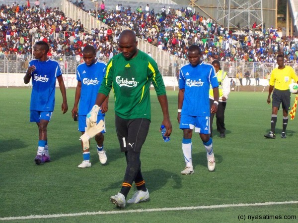 Walk of shame Nomads after defeat and they have been banned at Kamuzu Stadium.-Photo by Jeromy Kadewere/Nyasa Times