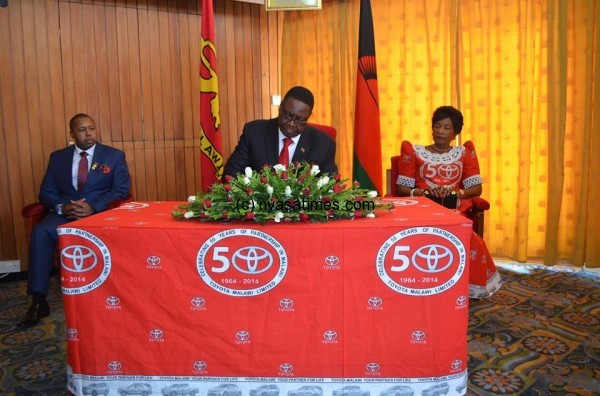 President Mutharika: "Toyota Malawi contributions to the socio-economic development of the country are much appreciated