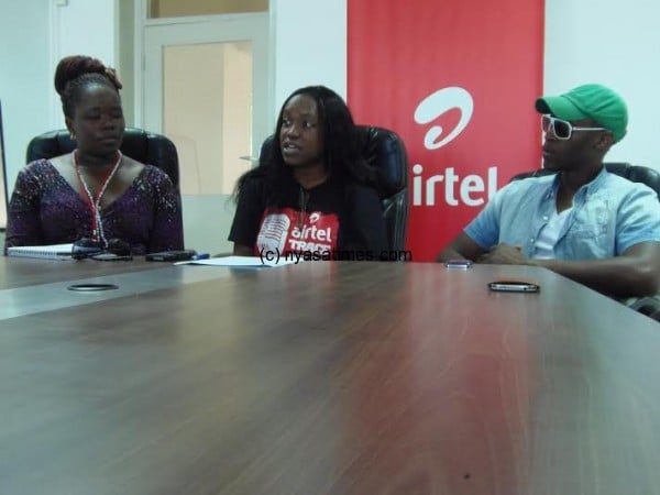 Trace and Airtel officials oadressing a news conference....Photo Jeromy Kadewere